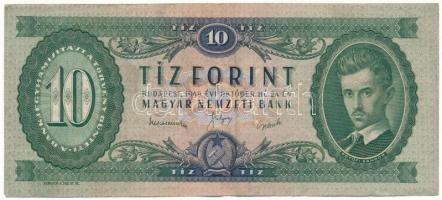 1949. 10Ft "A 038 239831" T:F ropogós papír Adamo F3