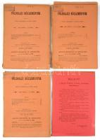 1916 Földrajzi Közlemények. Szerk.: Bátky Zsigmond és Littke Aurél. XLIV. köt. 2., 4-5. és 6. füzetek (3 db). Bp., 1916, Magyar Földrajzi Társaság. Kiadói papírkötés, változó állapotban, az egyik füzet sérült, szétvált borítóval. + Meghívó a Magyar Földrajzi Társaság tanulmányi kirándulására, vezető: dr. Cholnoky Jenő, 24x16 cm