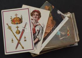 170 db RÉGI üdvözlőlap: ünnepek, zsáner, művészet stb. / 170 pre-1945 greeting postcards: feasts, motive, art etc.