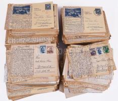 cca 1937-1960 Schőn-Korn család levelezése, kb. 600 db (nagyrészt német nyelven) megírt és futott levelezőlap, különféle bélyegekkel, közte cenzúra bélyegzéssel ellátott is