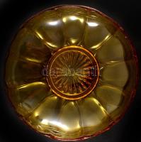 Borostyánszínű köretes készlet, 6 darab tállal, d: 15-25 cm