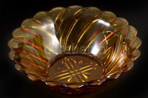 Borostyánszínű köretes készlet, 6 darab tállal, d: 15-25 cm