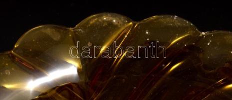 Borostyánszínű köretes készlet, 6 darab tállal, d: 15-25 cm