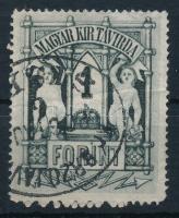 1874 Réznyomat Távírda 1Ft "SIS(EK)" "(ránc / crease)