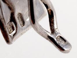 Ezüst (Ag) karkötő, gyöngyökkel, jelzett, h: 20 cm, bruttó 20,3g