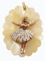 Balerinás medál, 3,5x3 cm