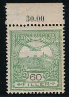 1909 Turul 60f, 4. vízjelállás / watermark position 4.