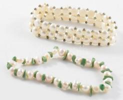 2 darab tenyészett gyöngy karkötő