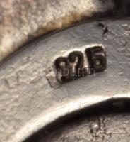 Ezüst (Ag) nyaklánc medállal, opál berakással, jelzett, bruttó 16,3g