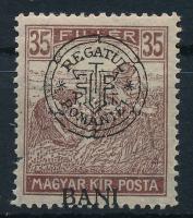 Kolozsvár 1919 Arató 35f, BANI alul (sérült) / Mi 35 I. shifted overprint (damaged) Signed: Bodor