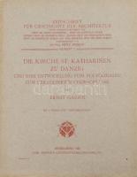 Ernst Gaehn: Die Kirche St. Katharinen zu Danzig und ihre Entwicklung vom polygonalen zum geradlinigen Chorschlusse. Zeitschrift Für Geschichte Der Architektur Beiheft 7. Heidelberg, 1911, Carl Winter's Universitätsbuchhandlung, 7+242-282 [48] p. + 2 t. Német nyelven. Kiadói papírkötés, a borító ketté szakadt, az I. tábla kijár. Felvágatlan példány.