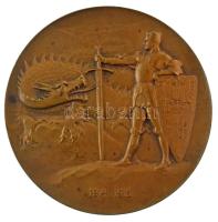 1915. Osztrák-Magyar Monarchia "CONRAD VON HÖTZENDORF / 1914-1915" kétoldalas bronz emléké...