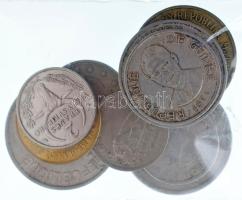 Vegyes: Mali 1961. 5Fr Al + 10Fr Al + 25Fr Al + Guinea 1971. 1S Al + 2S Al + 5S Al + Madagaszkár 196...