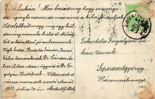 1912 Polhora, Árva-Polhora, Oravská Polhora; Rasofszky nyaraló / villa. photo (ragasztónyom / glue m...