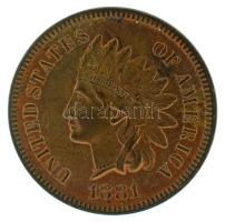Amerikai Egyesült Államok 1881. 1c bronz "Indiánfej" T:AU patina
USA 1881. 1 Cent bronze ...