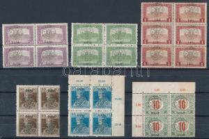 Kolozsvár 1919 6 klf négyestömb Signed: Bodor