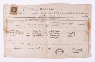 1897-1967 Vegyes papírrégiség tétel: Abaúj-Torna vármegye közigazgatási bizottsága által kiállított ...