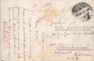 Rózsahegy, Ruzomberok; Híd utca, Rózsafüred gőzfürdő reklámja egy házfalon, Haas Rudolf, Vámos Sámue...