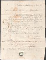 1868 5kr levélen, belül 5kr illetékbélyeg / on cover "EDELÉNY" - Dobsina