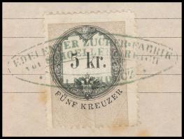 1868 5kr levélen, belül 5kr illetékbélyeg / on cover "EDELÉNY" - Dobsina