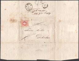 1868 5kr levélen, belül 5kr illetékbélyeg / on cover "EDELÉNY" - Dobsina