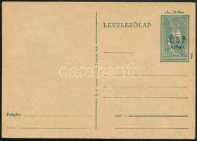 Huszt 1944 18f díjjegyes levelezőlap, használatlan (80.000) / PS-card, unused Signed: Bodor