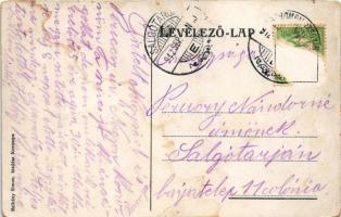 1912 Korompa, Krompach, Krompachy (Szepes); Fő tér, templomok. Balkány Simon kiadása / main square, ...