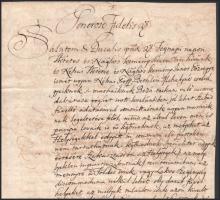 1708 Ipolykövesd, II. Rákóczi Ferenc fejedelem levele Bező (Bezovce, SK) helyiségben található legel...