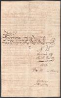 1708 Ipolykövesd, II. Rákóczi Ferenc fejedelem levele Bező (Bezovce, SK) helyiségben található legel...