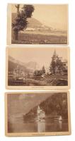 Régi várak, kastélyok, fotón és metszeten: Grundlsee, Kirchdorf 36 db kabinetfotó + cca 1860 Leopold...