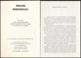 Magyar bábművészet, 16 db fekete-fehér képtáblát tartalmazó mappa, kísérőfüzettel (teljes), 20x14 cm