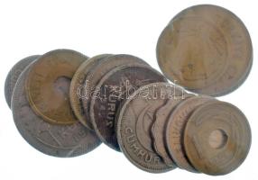 Törökország 1936. 1k + 1940-1944. 1k-25k (4xklf,5db) + 1940-1956. 10p-25k (4xklf,8db) + 1947. 50k Ag T:VF,F, patina Turkey 1936. 1 Kurus + 1940-1944. 1 Kurus - 25 Kurus (4xdiff,5pcs) + 1940-1956. 10 Para - 25 Kurus (4xdiff,8pcs) + 1947. 50 Kurus Ag C:VF,F, patina