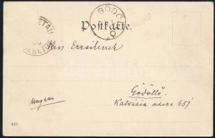 1900 Kiss József költő, újságíró által lányának írt képeslap