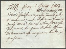 1818 Gróf Mailáth József és Semsey Jób által aláírt hivatalos levél