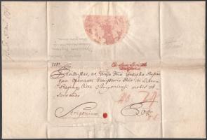 1791 Báró Orczy László főispán, kamarai másodelnök által aláírt levél