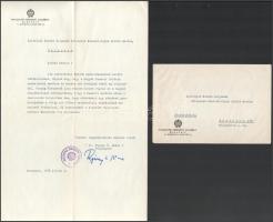 1975 Pogány Ö. Gábor művészettörténész, főigazgató gépelt levele Kisfaludi Stróbl Zsigmond szobrásznak aláírásával, borítékkal