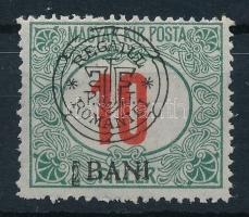 Kolozsvár 1919 Portó 10f "I BANI" lemezhiba / Mi P6 I. with plate variety Signed: Bodor