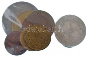 Oszmán Birodalom 1293(1878-1902) 5p + 10p billon (2x) + 1k Ag "II. Abdul Hamid" + 1336(1921) 40p "VI. Mehmed" + Törökország 1341(1925) 100p-25k (3xklf) + 1926. 100p + 10k T:VF,F, patina Ottoman Empire 1293(1878-1902) 5 Para + 10 Para billon (2x) + 1 Kurus Ag "Abdul Hamid II" + 1336(1921) 40 Para "Mehmed VI" + Turkey 1341(1925) 100 Para - 25 Kurus (3xdiff) + 1926. 100 Para + 10 Kurus C:VF,F, patina