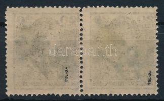 Temesvár 1919 Károly 20f pár fekete felülnyomással, RR! / Mi 4 pair with black overprint
Signed: Bo...