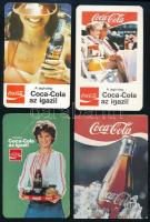 1980-1988 Coca-Cola reklámos kártyanaptárak, 4 db, közte egy kinyitható