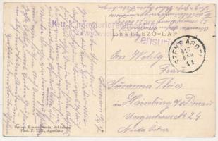 1917 Lesses, Schönberg, Sulumberg, Dealu Frumos (Szeben); Evangélikus vártemplom és iskola, fogyaszt...