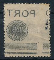 Temesvár 1919 Hadisegély 40f/15f gépszínátnyomattal (ránc, rozsda) / Mi P4a with machine offset (crease, stain) Signed: Bodor