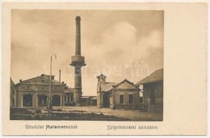 1911 Szigetkamara, Camara Sighet (Máramaros); Kereskedelmi részvénytársaság sómalma, sóbánya. Wizner és Dávid kiadása / salt mill, salt mine (EK)