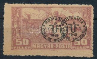 Debrecen II. 1920 50f dupla felülnyomással / Mi 89x with double overprint Signed: Bodor