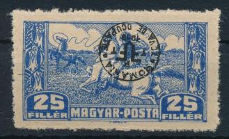 Debrecen II. 1920 25f fordított felülnyomással / Mi 84x with inverted overprint Signed: Bodor