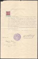 1918 Esztergom, Csernoch János bíboros, esztergomi érsek által aláírt hivatalos irat