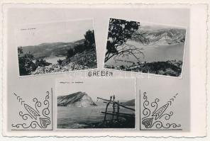 1940 Orsova, Grében-sziklaszirt / Vedere, Pescuitul / rock, view. photo (gyűrődés / crease)