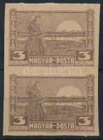 Debrecen II. 1920 3K vágott próbanyomat pár / proof in pair Signed: Bodor