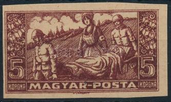 Debrecen II. 1920 5K kiadatlan próbanyomat / proof, unissued Signed: Bodor