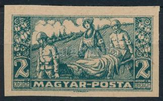 Debrecen II. 1920 2K vágott próbanyomat / proof Signed: Bodor